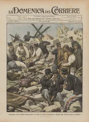 Rettung von drei Brüdern, die nach dem Erdbeben in Messina noch lebend unter den Trümmern gefunden wurden