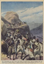 Szenen des Vormarsches