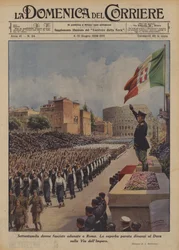 Siebzigtausend faschistische Frauen versammelten sich in Rom