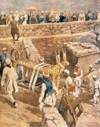 Die Entdeckung des Grabes von Tutanchamun, Illustration