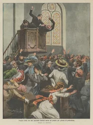 Tragischer Kampf zwischen zwei baptistischen Priestern auf einer Kanzel aus beruflicher Eifersucht