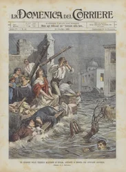 Eine Episode der schrecklichen Überschwemmungen in Sizilien, Bewohner von Modica rufen um Hilfe