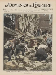 Ein schweres Bauunglück in Mailand, Suche nach den zwölf Arbeitern, die unter den Trümmern des eingestürzten Gebäudes begraben wurden