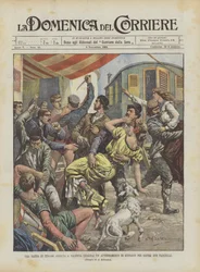 Eine Bande von Zigeunern greift in Palencia (Spanien) ein Lager von Turnern an, um zwei Mädchen zu entführen