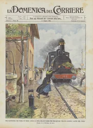 Eine Bahnwärterin stoppt einen Zug auf der Strecke Mailand-Varese, um ihre in einen Brunnen gefallene Tochter zu retten