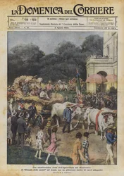 Ein charakteristisches Fest der Landwirtschaft im Monferrato, der Triumph der Ernte in Acqui