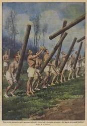 Eine neue Gymnastik für deutsche Matrosen, die schottische Baumstammwurf-Übung