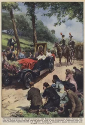 Eine feierliche Prozession brachte das Bild der Madonna von Grottaferrata, bei Frascati, zurück