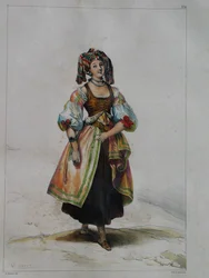 Frau in russischer Tracht, ca. 1843