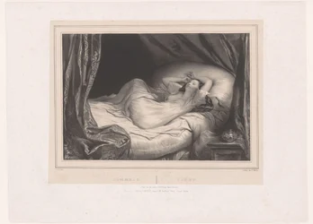 Mädchen schlafend auf einem Bett
