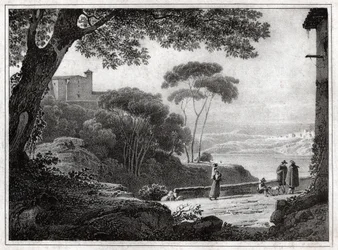 Lago Albano (Gravur um 1820)
