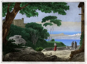 Albano-See. (Gravur, ca. 1820)