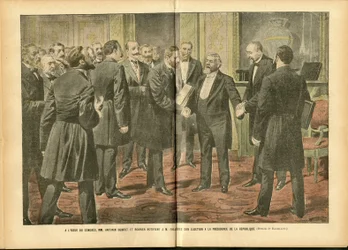 Illustration von Achille Lemot (1846-1909) in Le Pelerin, 28/01/06 - Wahlen, Präsident der Republik - Fallieres Armand (1841-1931)