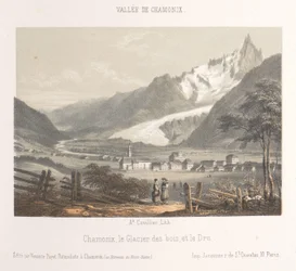 Ansicht der Aiguille de Bionnassay mit Gletscher