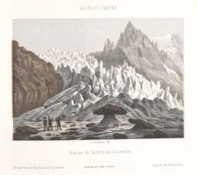 Ansicht des Couvercle-Steins beim Talèfre-Gletscher (Erinnerung an Chamonix-Mont-Blanc)