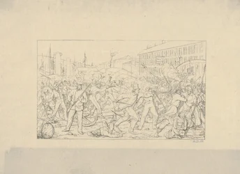 Schlacht in Baltimore, 19. April 1861 aus Confederate War Etchings