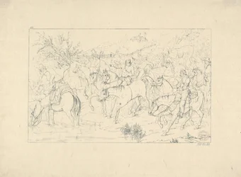 General Stuarts Rückkehr aus Pennsylvania aus Confederate War Etchings, 1861-63