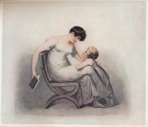Mama, lass mich nicht umsonst betteln, bitte lies das hübsche Buch noch einmal, ca. 1808
