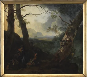 Südliche Landschaft mit Hirten