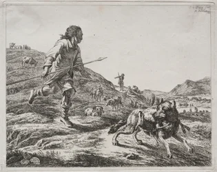 Hirte jagt einen Wolf, 1803