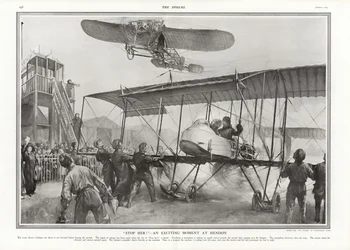 Beinahe-Unfall auf dem Hendon Aerodrome, 1913
