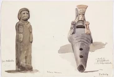 Steinfiguren aus Malinalco, Toluca, Mexiko