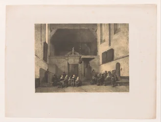 Kircheninterieur mit Figuren