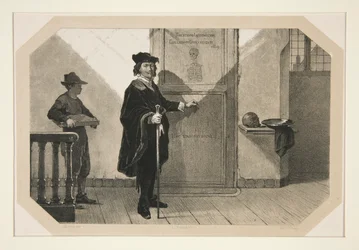 Rembrandt auf dem Weg zur Anatomischen Lektion von Dr. Tulp