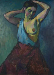 Mädchen mit rotem Rock, 1910