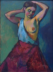 Mädchen mit rotem Rock