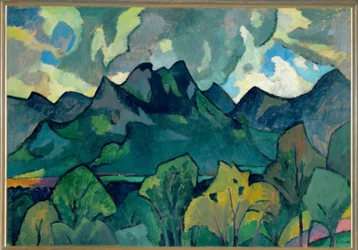 Oberbayerische Berglandschaft bei Brannenburg