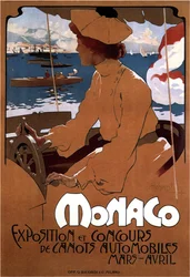Monaco: Ausstellung von Motorbooten, 1900