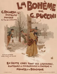 Plakat für die Oper La Bohème von Giacomo Puccini, 1895