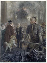 Besuch im Eisenwalzwerk (Zum Gedenken der 25-jährigen Teilhaberschaft von Eduard Arnhold an der Kohlefirma Caesar Wollheim am 1. Januar 1900)