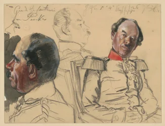 General der Infanterie Eduard von Peucker, Porträtstudien zu "Die Krönung Wilhelms I. in Königsberg"