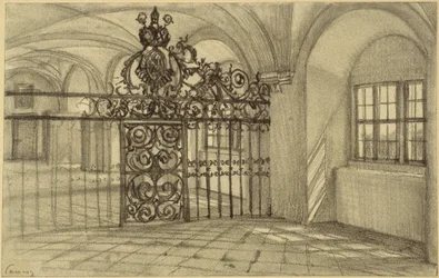 Gewölbte Halle im Kloster zu Kamenz