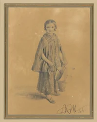 Kinderbildnis der Constanze Beling, geb. Martini. Tochter des Kreisgerichtsrats Carl Martini und dessen Ehefrau Pauline Martini