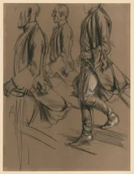 Offizier aus dem Gefolge Friedrich II. Modellstudie zu „Das Treffen Friedrich II. und Joseph II. in Neisse“