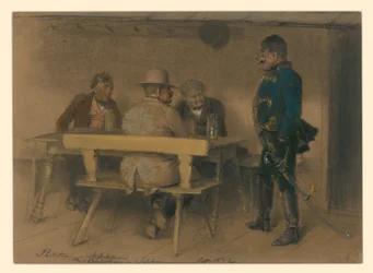 Philister und Offizier in der Stiftskellerei der Benediktiner in Salzburg