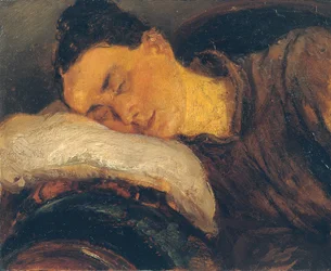 Schlafende Frau