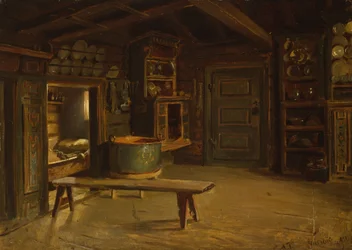 Bauernhofinterieur aus Gulsvik in Hallingdal