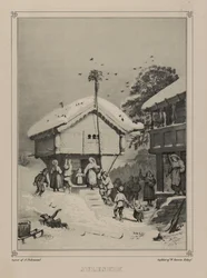 Illustration aus dem Buch Norge fremstillet i Tegninger von P.Chr. Asbjørnsen, veröffentlicht von Chr. Tønsberg (Norwegen, 1848)