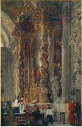 Der Hochaltar der Damenstiftskirche in München