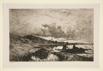 Ein Abend, Ufer der Rhône bei Rix