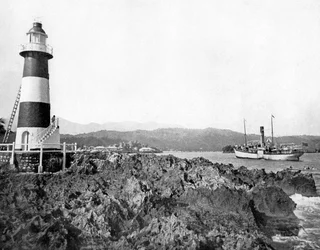 Eingang zu Port Antonio, Jamaika, um 1905