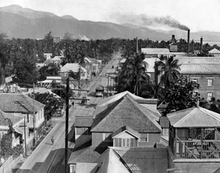 Harbour Street Ost, Kingston, Jamaika, ca. 1905