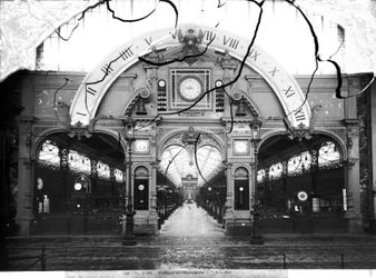 Portikus des Horologie-Pavillons auf der Weltausstellung, Paris, 1889