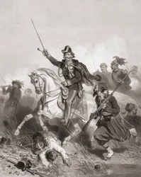 König Viktor Emanuel II. in der Schlacht von Palestro