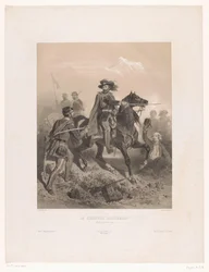 General Giuseppe Garibaldi als Befehlshaber in der Schlacht von Varese
