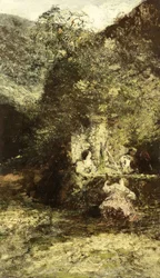 Figuren bei einem Brunnen